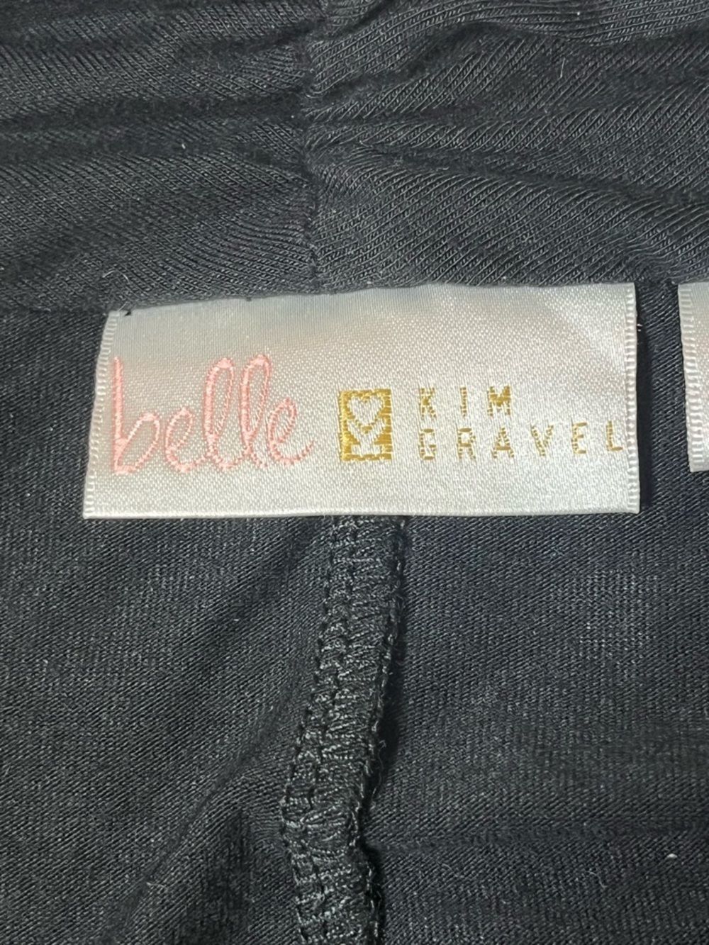 Belle by Kim Gravel Black Long-Sleeve Draped Wrap Dress - Picture 4 of 9